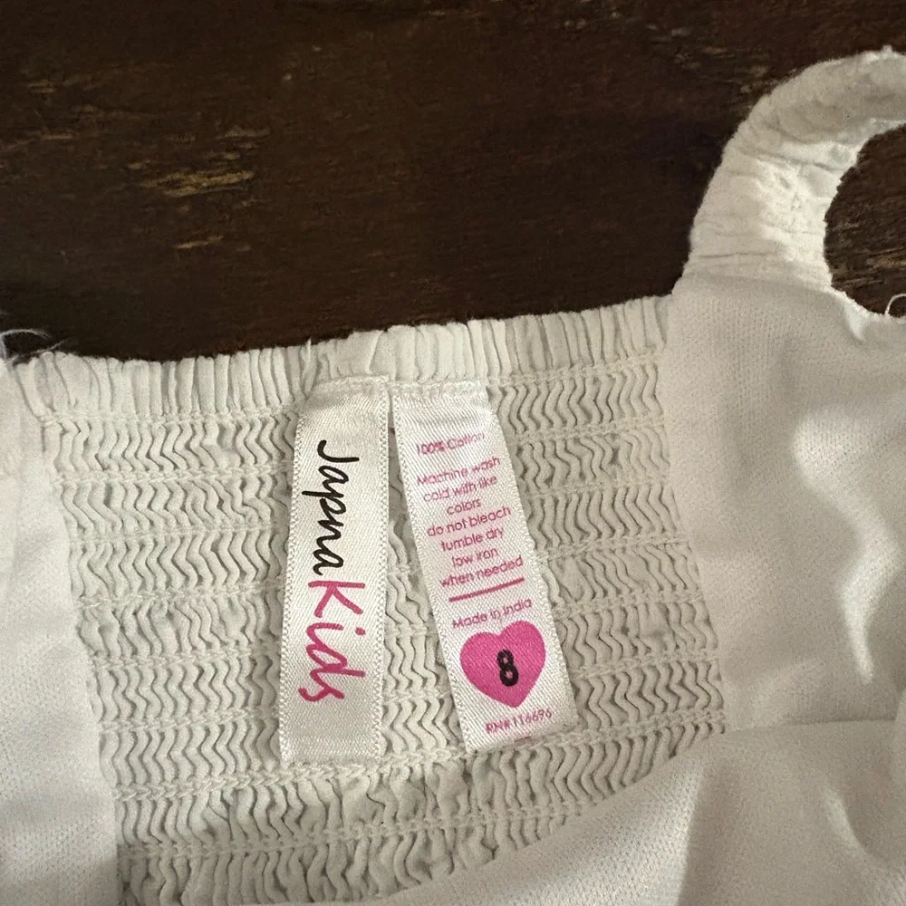 Kids Sleeveless Romper Set - Pink and White